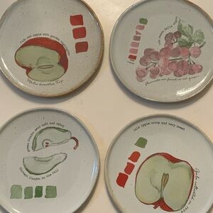 Fruit-Themed Ceramic Plates Set